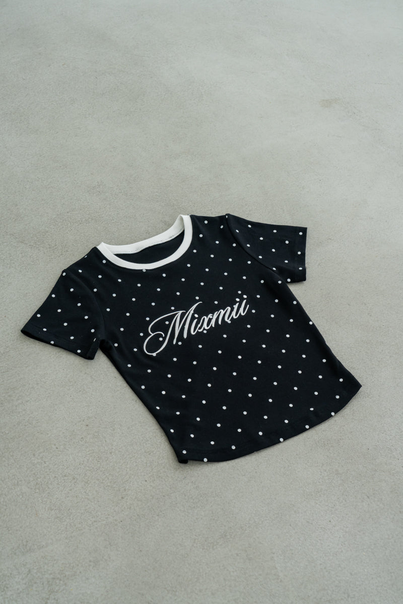 ドット柄MixmiiロゴTシャツ
