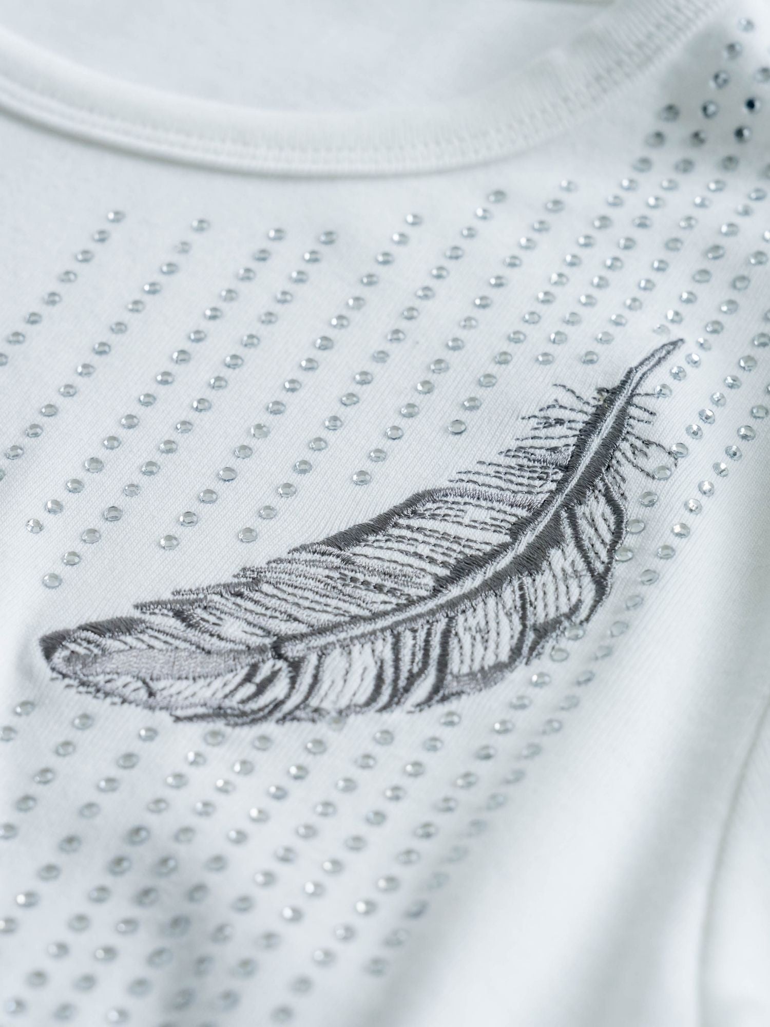 フェザーラインストーンロンT