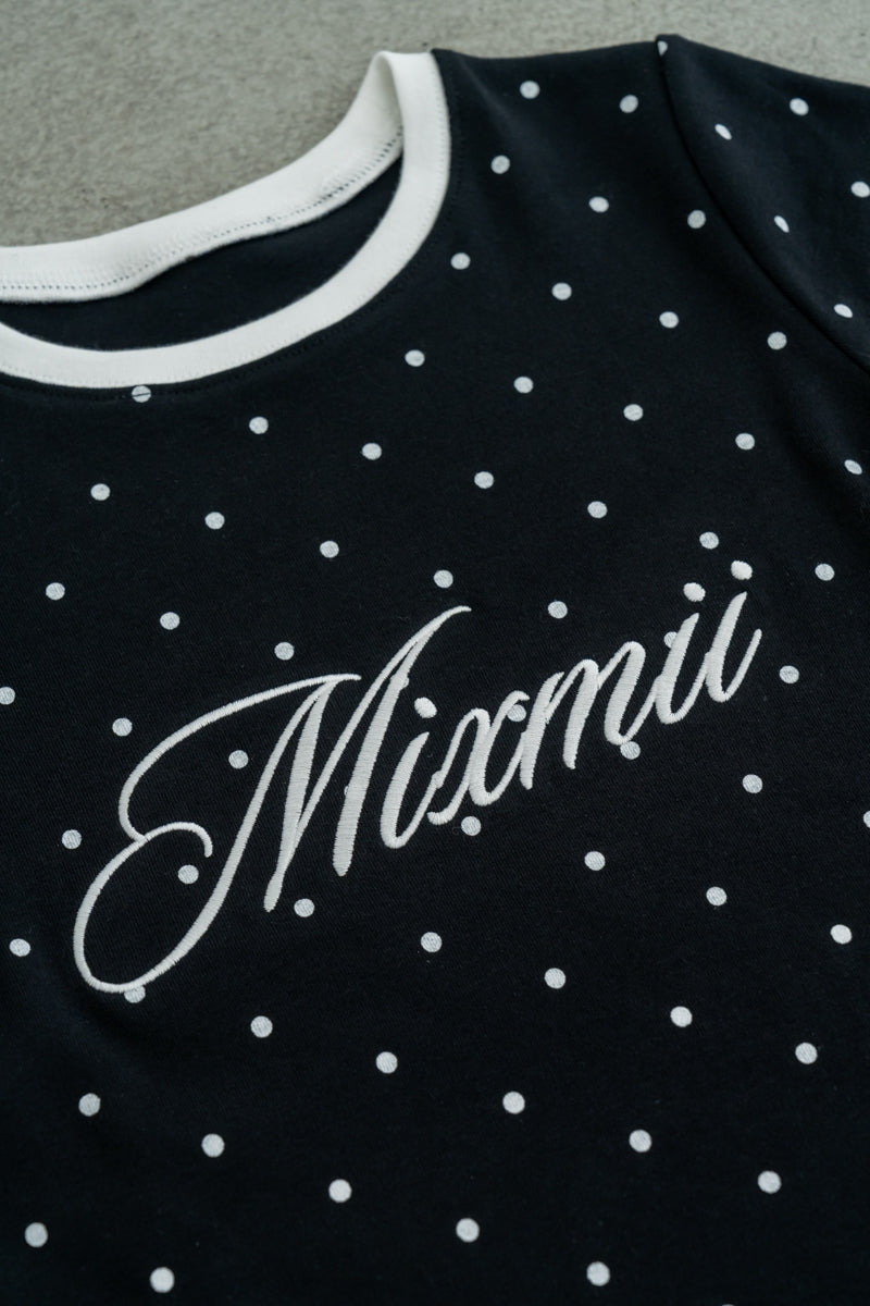 ドット柄MixmiiロゴTシャツ