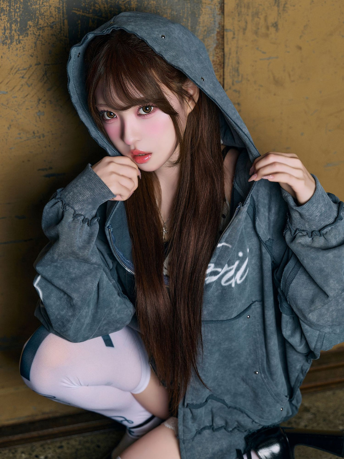 【予約販売】ヴィンテージライクジップパーカー